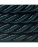 Electrische XL touwkabel, 3 x 0,75 mm. Binnenkabels bedekt met donkergroen textiel. Diameter 16 mm.