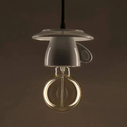 EIVA ELEGANT Hanglamp met 5 m textielkabel, Ellepì lampenkap, plafondkap en fitting in IP65 waterdicht siliconen