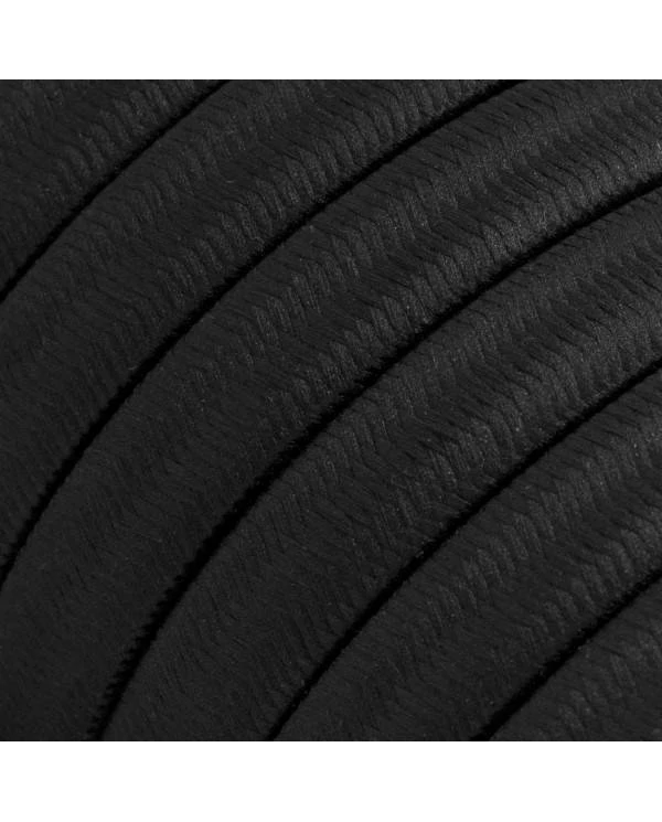 UV-bestendige met textiel omweven 220 V prikkabel, zwart viscose CM04