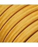 Met textiel omweven 220 V prikkabel, goud viscose CM05