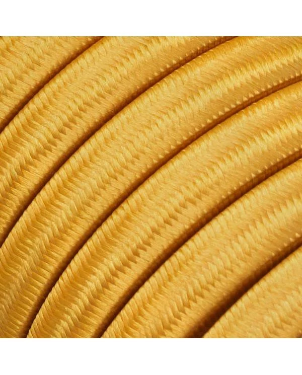Met textiel omweven 220 V prikkabel, goud viscose CM05