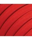 UV-bestendige met textiel omweven 220 V prikkabel, rood viscose CM09