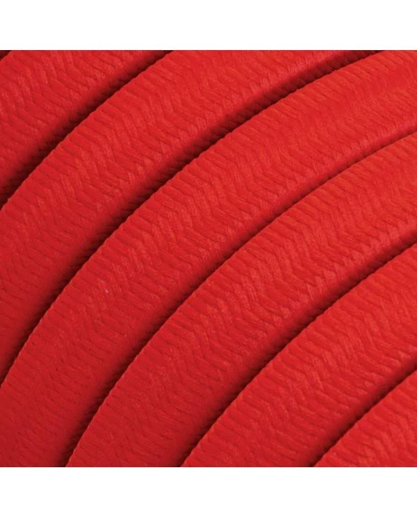 UV-bestendige met textiel omweven 220 V prikkabel, rood viscose CM09
