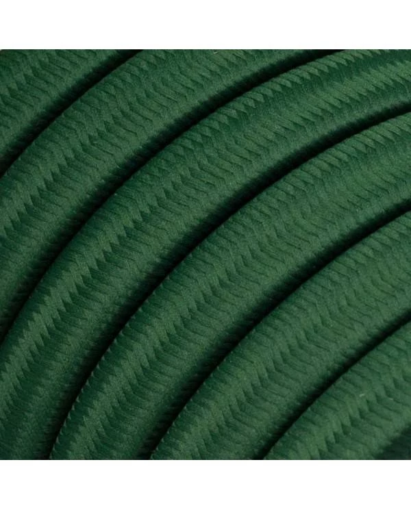 Met textiel omweven 220 V prikkabel, donkergroen viscose CM21