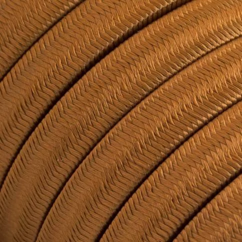 Met textiel omweven 220 V prikkabel, whiskey viscose CM22