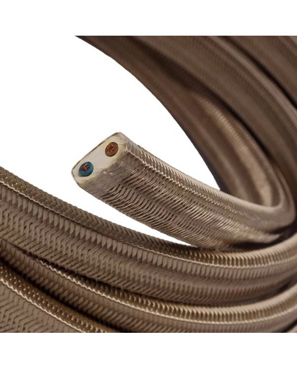 Met textiel omweven 220 V prikkabel, cipria viscose CM27