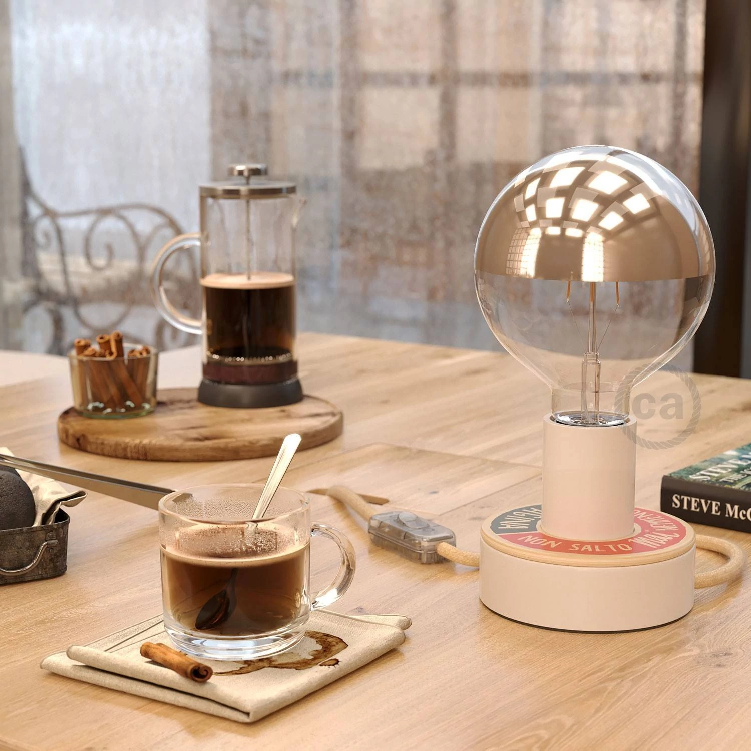 MINI-UFO: reversible wooden disk READING BALLSH*T collection, subject PAGINA + PROFUMO DELLA CARTA