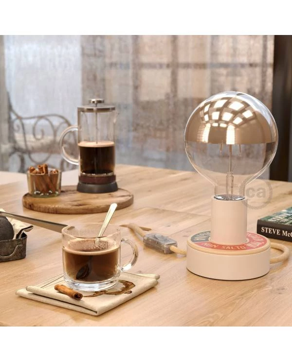 MINI-UFO: reversible wooden disk READING BALLSH*T collection, subject PAGINA + PROFUMO DELLA CARTA