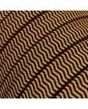 Met textiel omweven 220 V prikkabel, whiskey-zwart CZ22