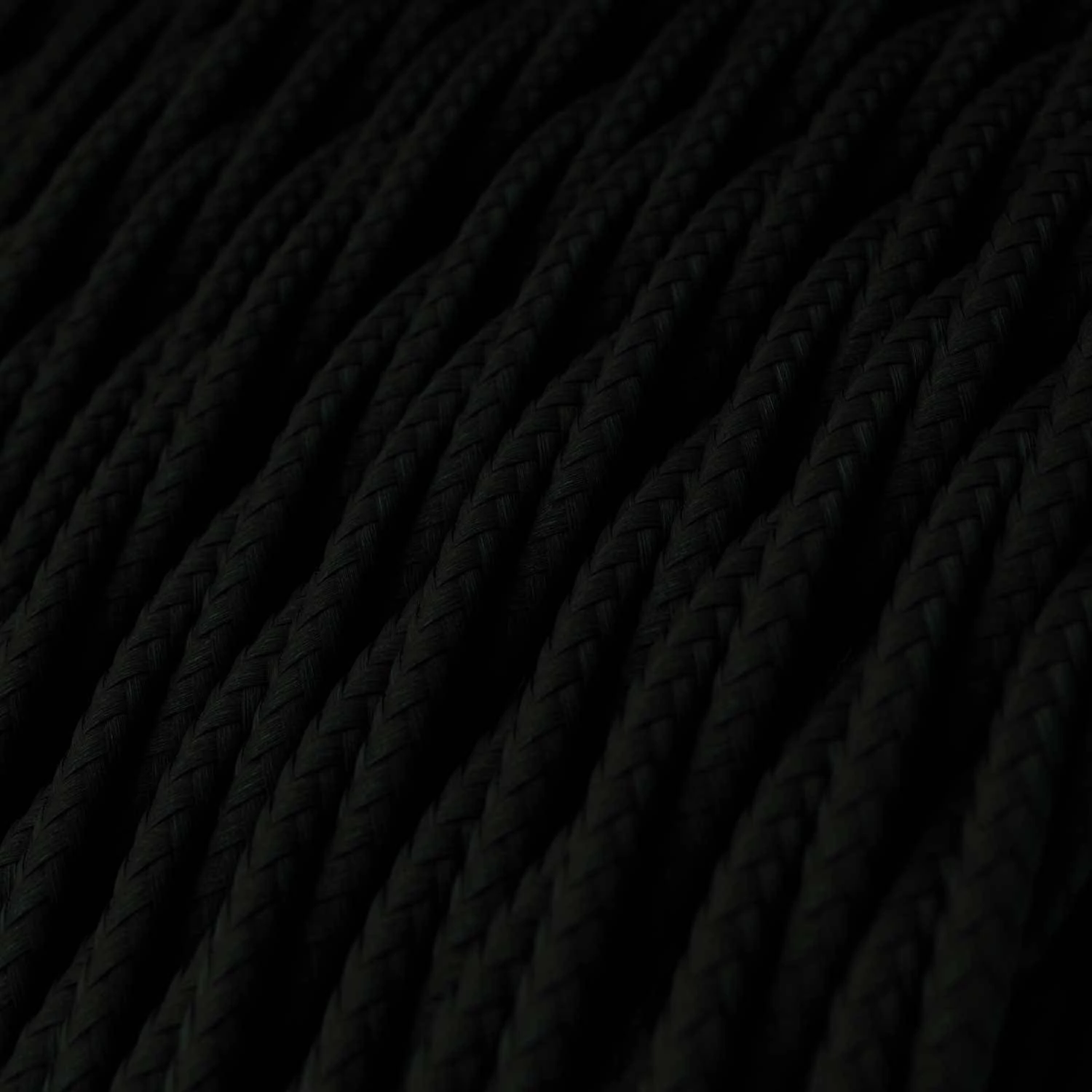 Hanglamp vervaardigd in Italië met textiel kabel, Drop cage kap en metalen afwerking
