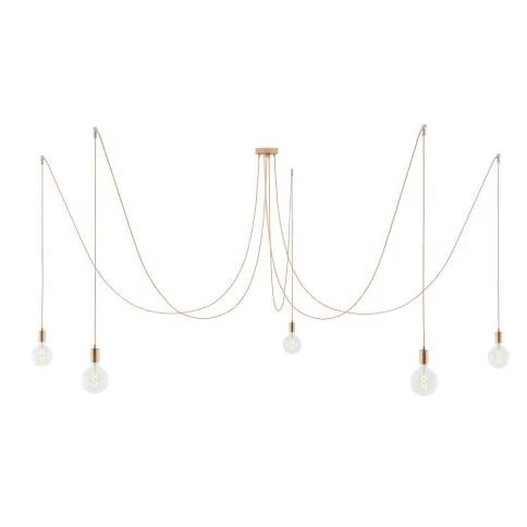 Cilindrische metalen kabelklem van 15 cm, compleet met pendelbuis, moer en ring