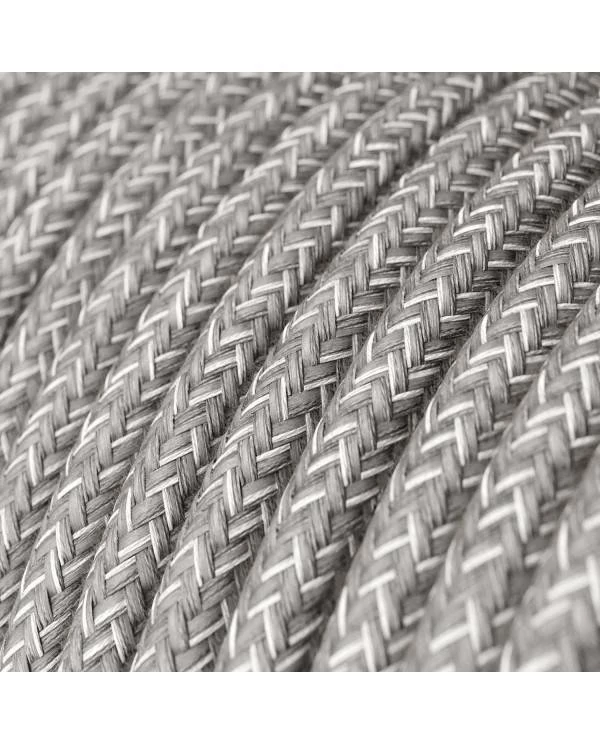Cilindrische metalen kabelklem van 15 cm, compleet met pendelbuis, moer en ring