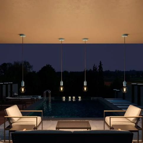 Esse14 wand- of plafondlamp voor LED S14d lamp- Waterdicht IP44