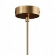 Hanglamp compleet met strijkijzersnoer en Tub-E14 hout met metalen kap