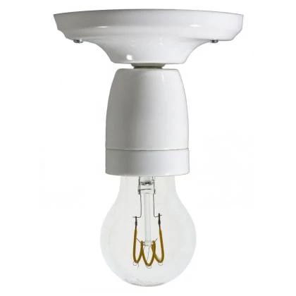 Fermaluce Color, gekleurde porseleinen wand- of plafondlamp - wit