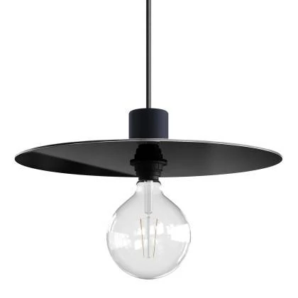 Ellepì oversized Dibond plaat voor buiten hanglampen, diameter 40 cm - Made in Italy - zwart
