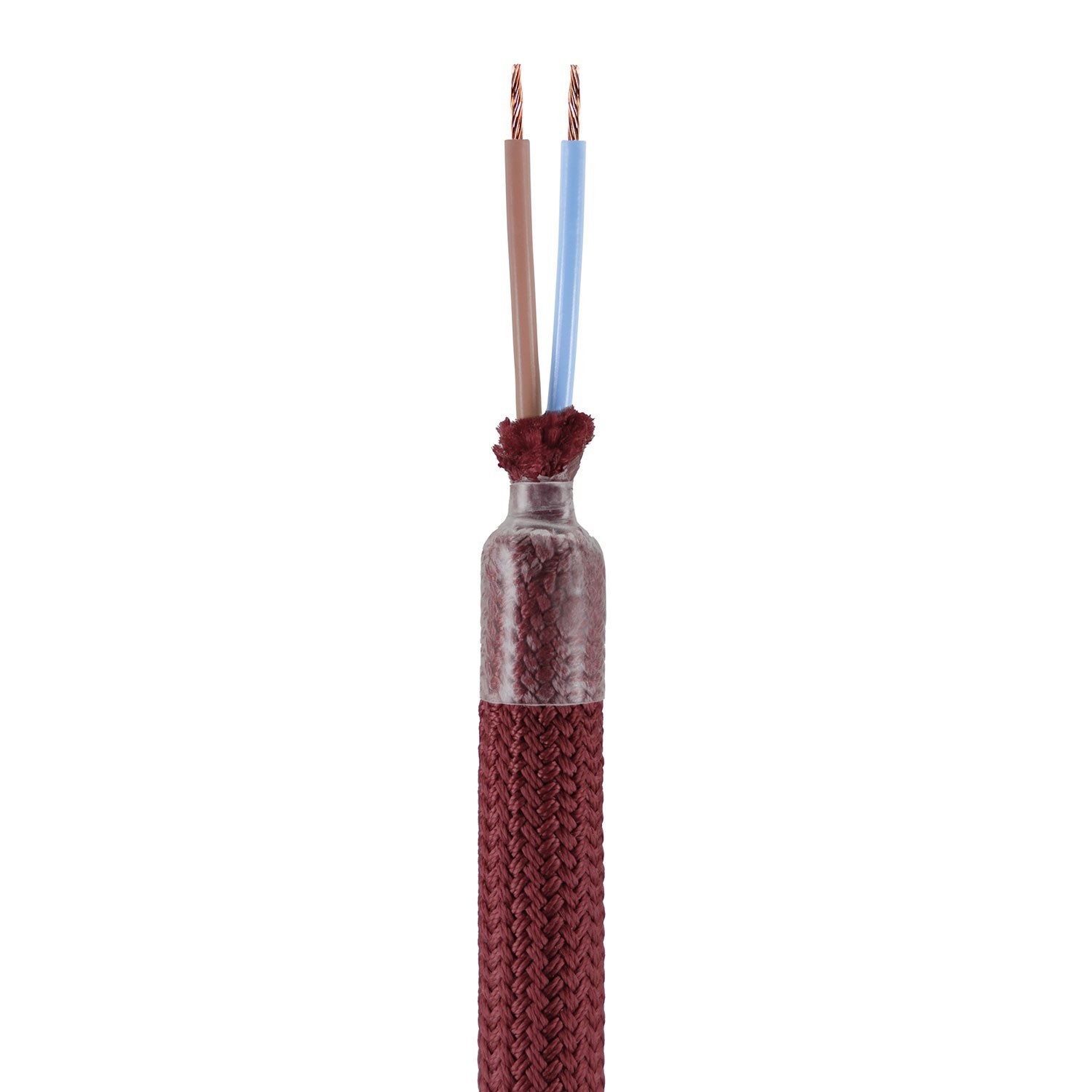 Kit Creative Flex flexibele buis bekleed met burgundy kleurige RM19 stof met metalen eindstukken