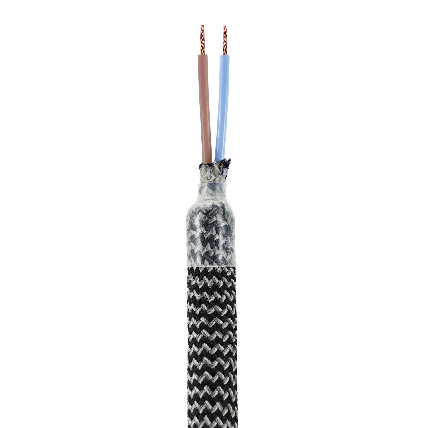 Kit Creative Flex flexibele buis bekleed met zwart zigzag RZ30 stof met metalen eindstukken