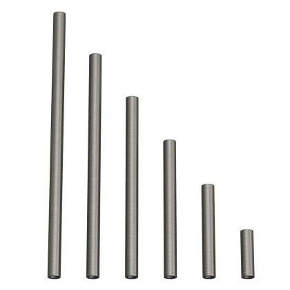Metalen verlengbuis voor hang- of tafellampen - geborsteld titanium