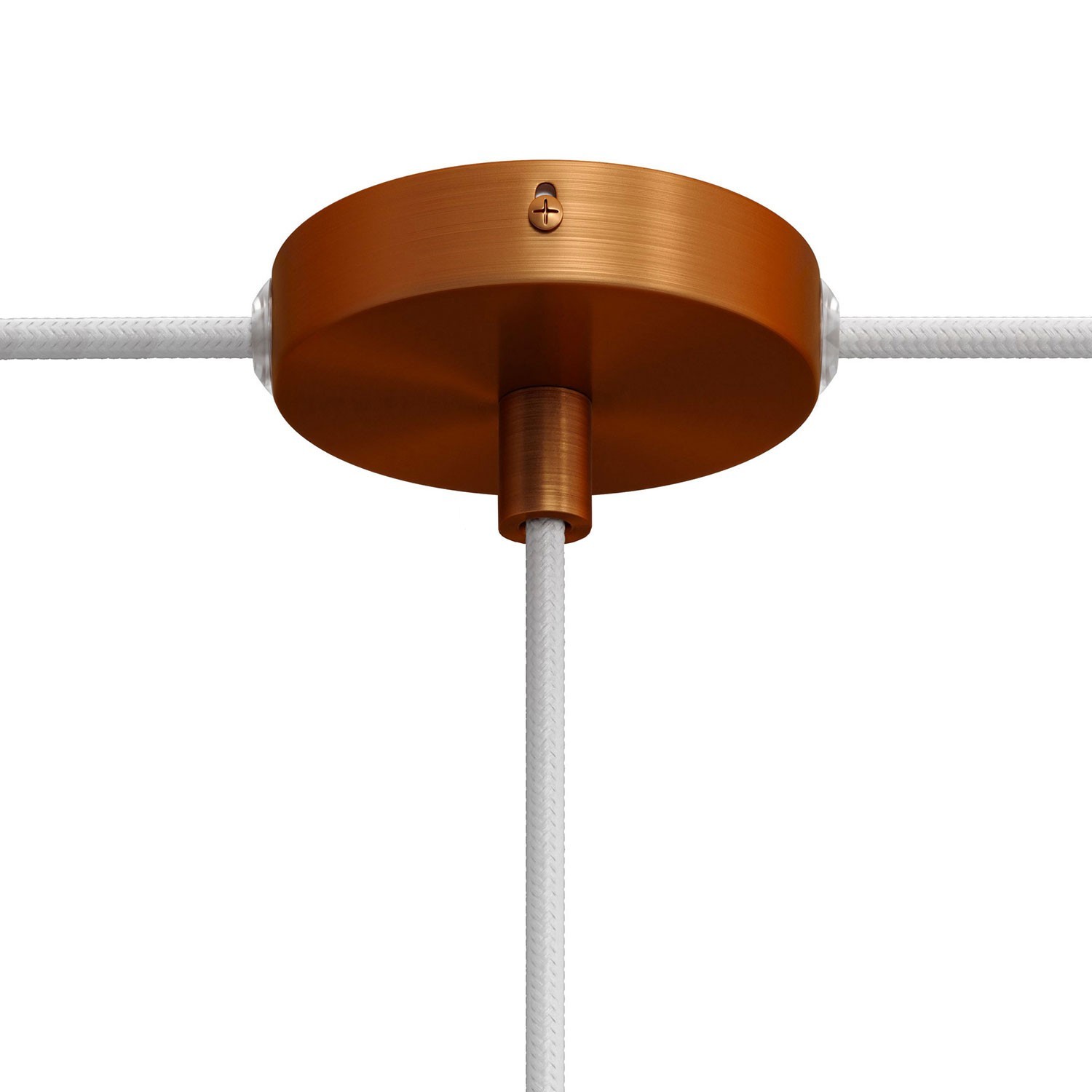 Kit Mini metalen cilindervormige plafondkap met 1 centraal gat en 2 zijdelingse gaten