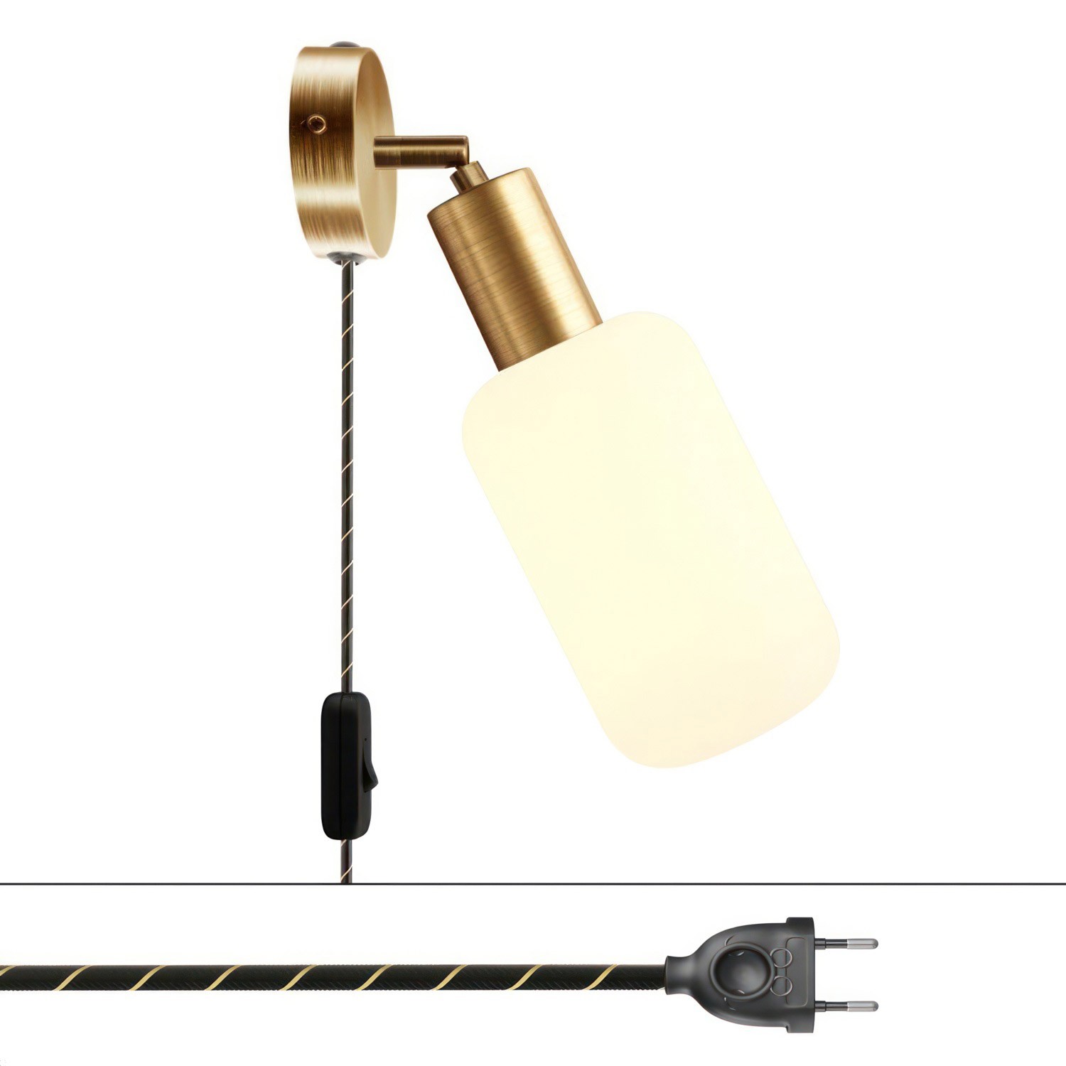 Spostaluce lamp en verstelbaar metalen scharnier
