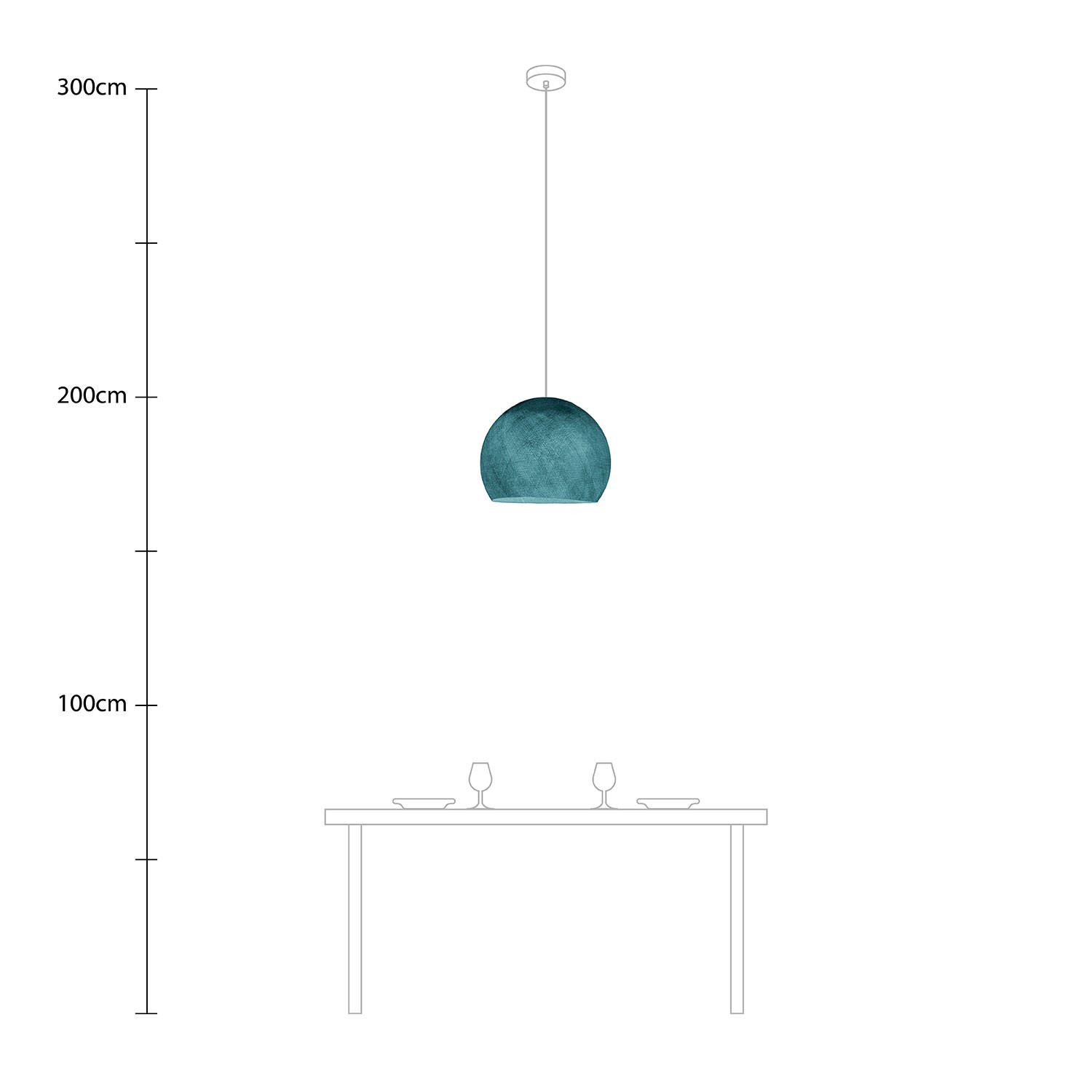 Dome Lampenkap in vezel - 100% handgemaakt