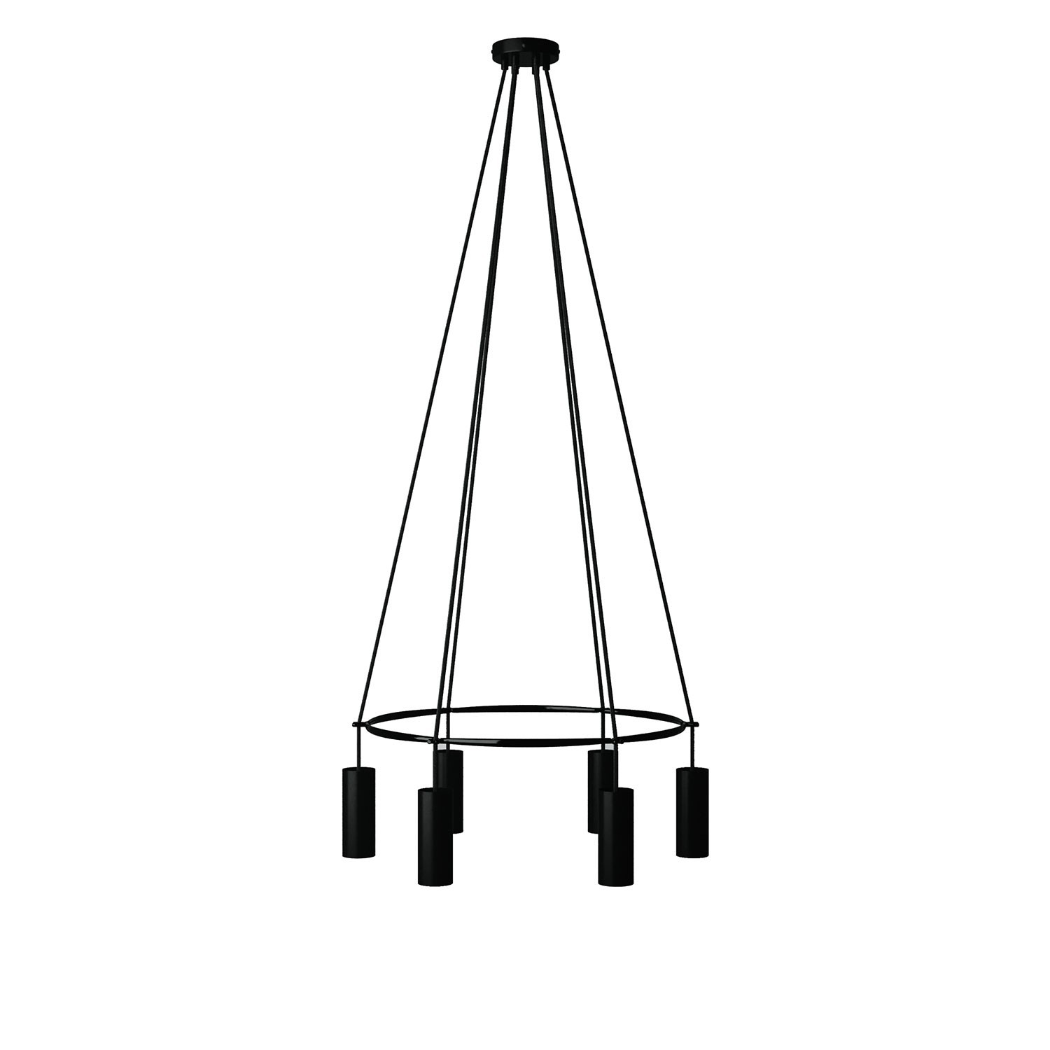 6 Pendels Cage Tub-E14 Lamp