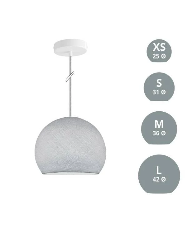 Hanglamp met hangemaakte Dome Lampenkap