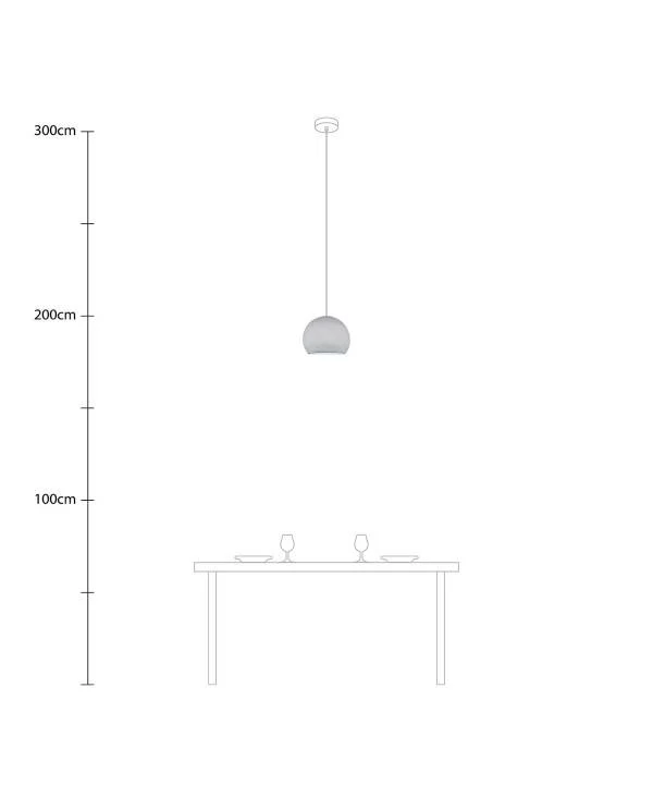 Hanglamp met hangemaakte Dome Lampenkap