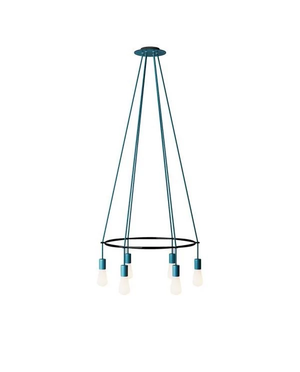 6 Pendels Cage Edison ST64 Lamp