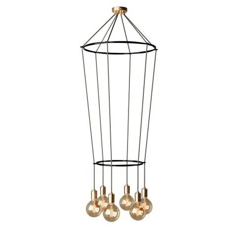 E-Snake EIVA Buitenlamp IP65 met 3 lichten met rozet en lampenkappen