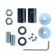 Kit Creative Flex: flexibele buis in petrol blauw RM78 textielbekleding met metalen aansluitstukken