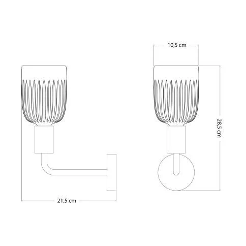 Fermaluce Flex 30 lamp met mini roosje met schakelaar en mini spot GU1d0