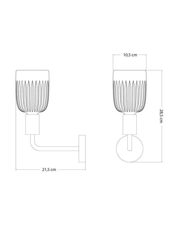 Fermaluce Flex 30 lamp met mini roosje met schakelaar en mini spot GU1d0