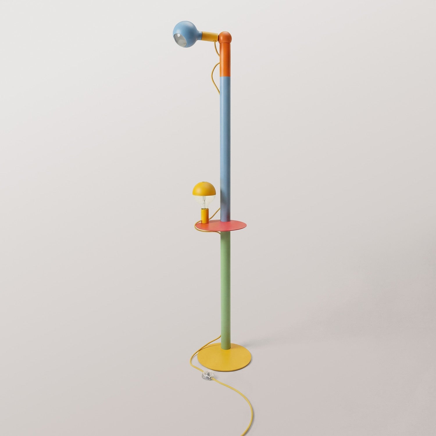 Rocco XXL - Multicolor vloerlamp met UK-stekker en Lichtbron Maria en Camo