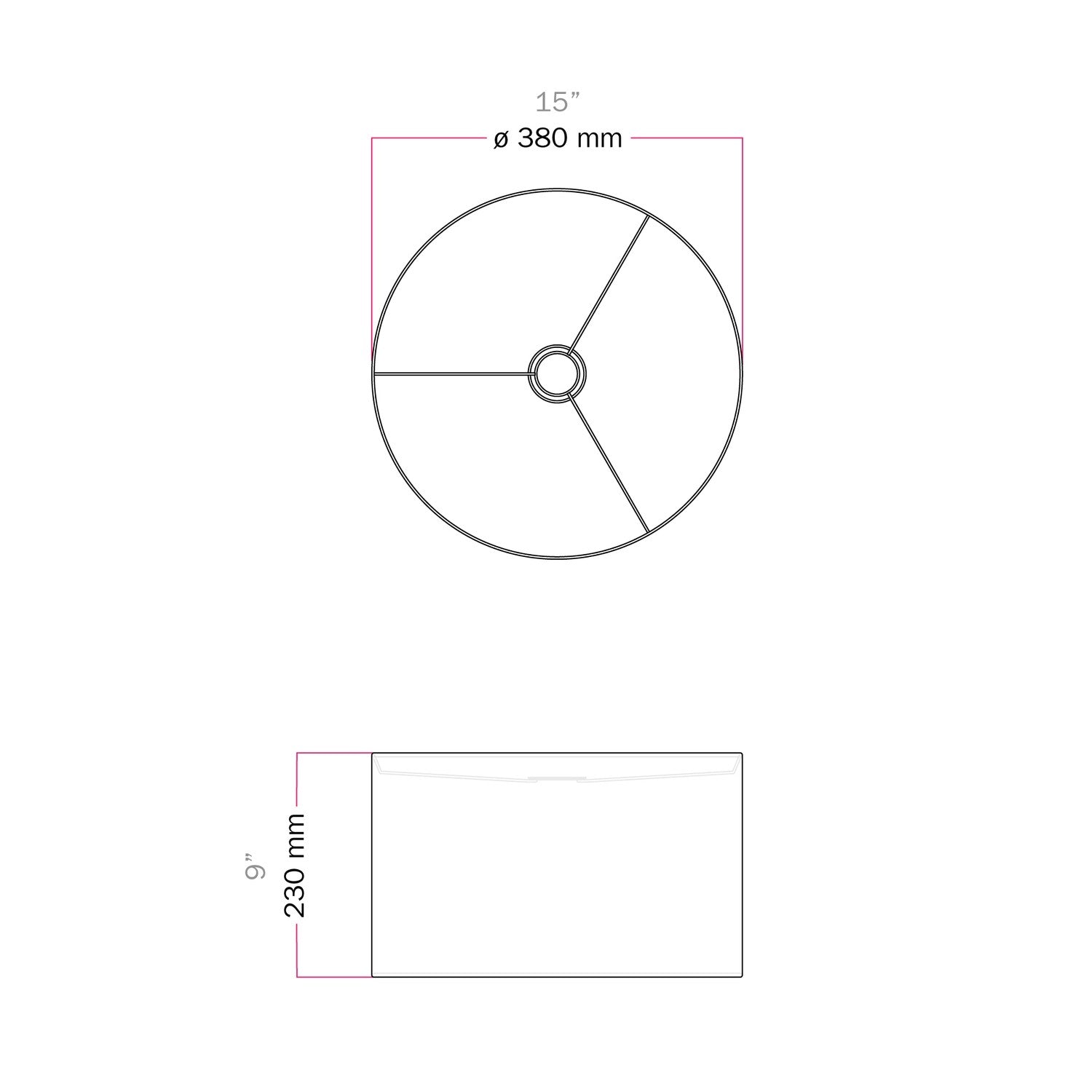Paralume Cilindro L in tessuto con attacco E27 - Made in Italy - Lana Marrone