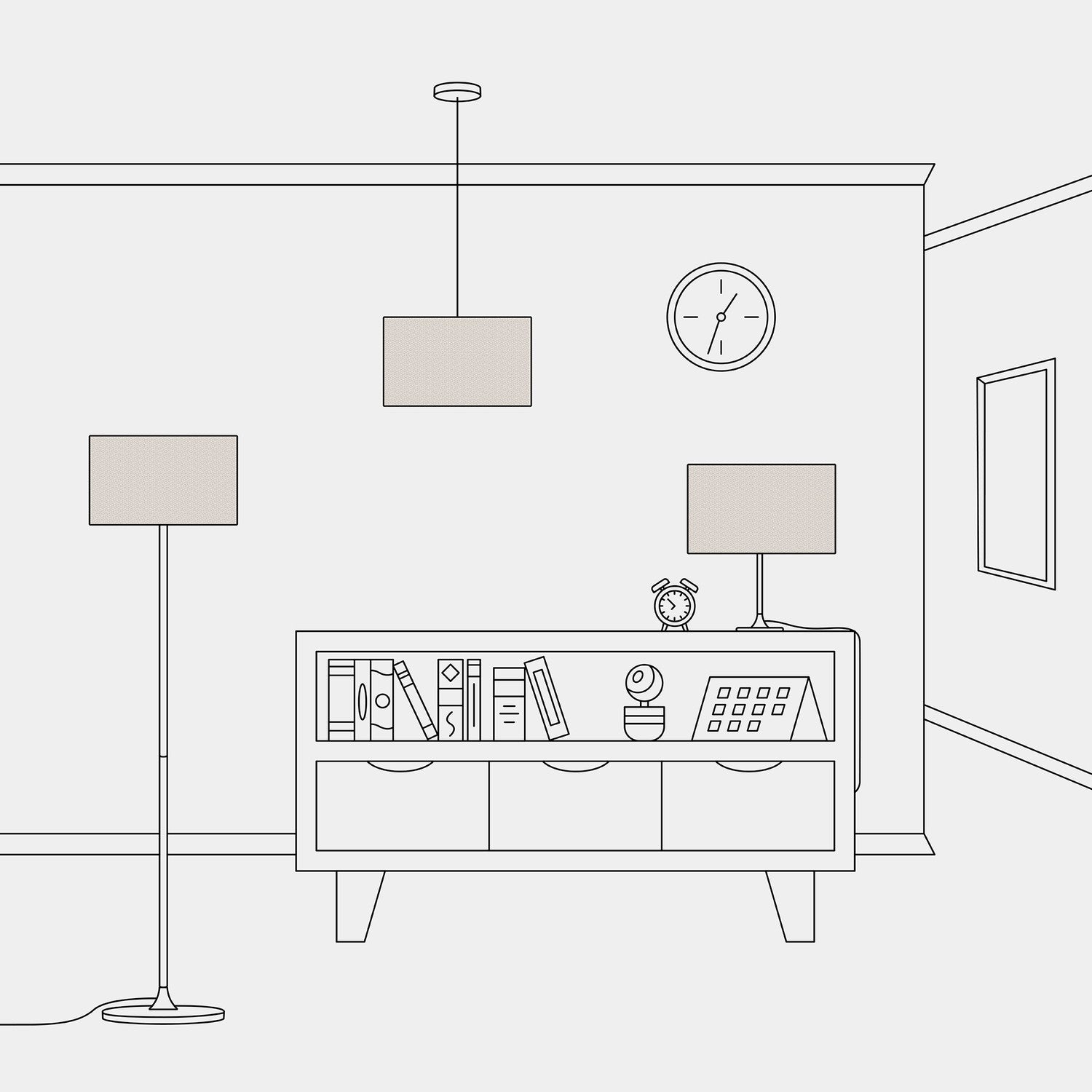 Paralume Cilindro L in tessuto con attacco E27 - Made in Italy - Lana Sabbia