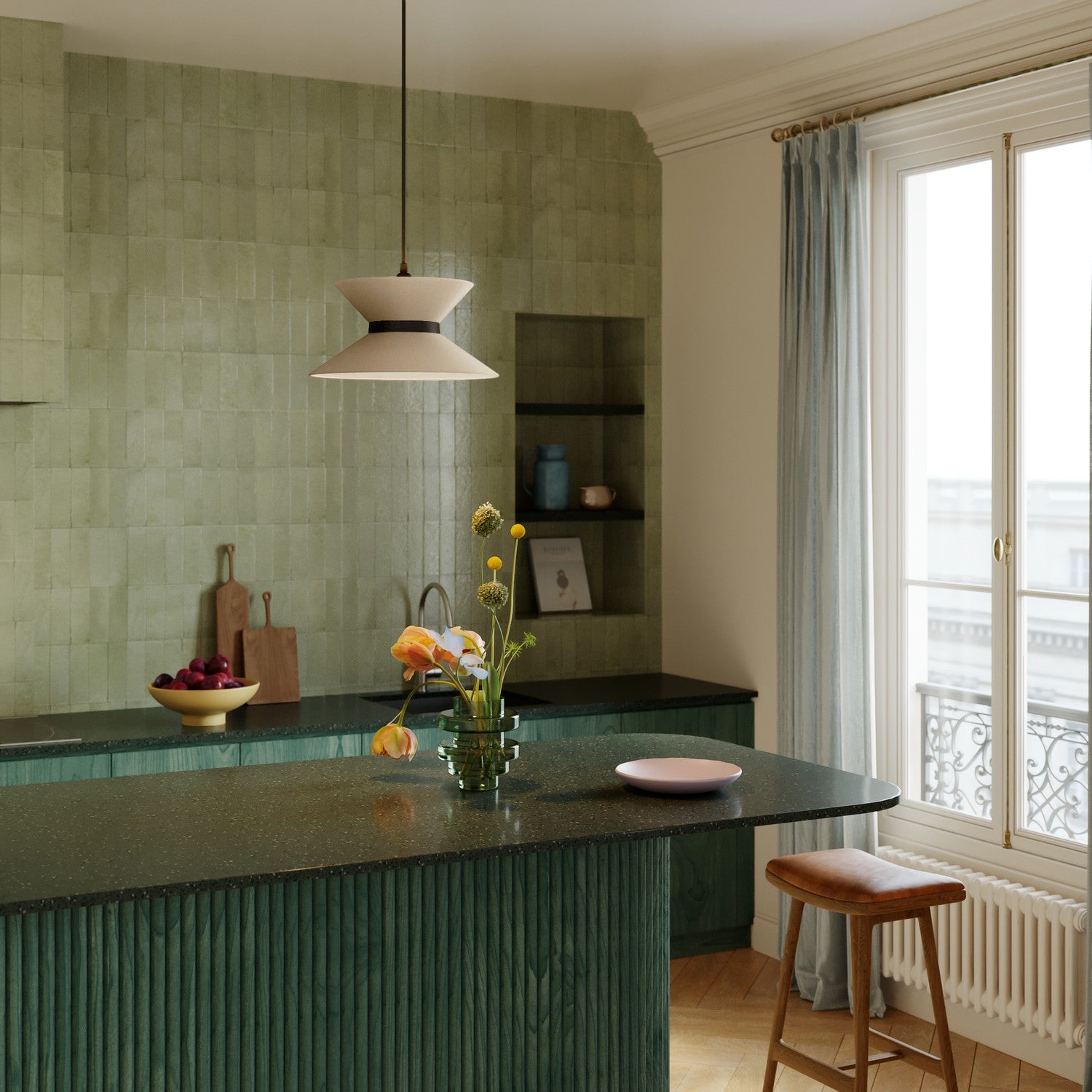 Paralume in tessuto Clessidra Arenal tortora - Made in Italy Teletta antracite