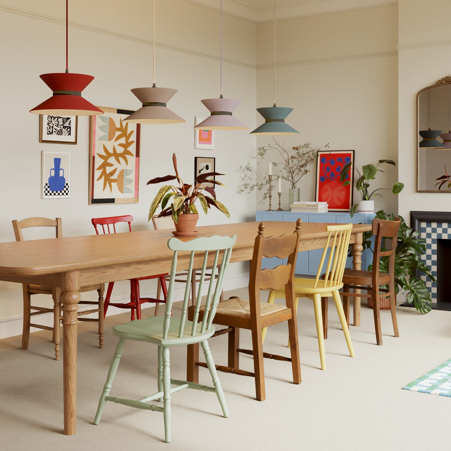 Paralume in tessuto Clessidra per lampada a sospensione - Lana Grigio Chiaro Lana grigio scuro