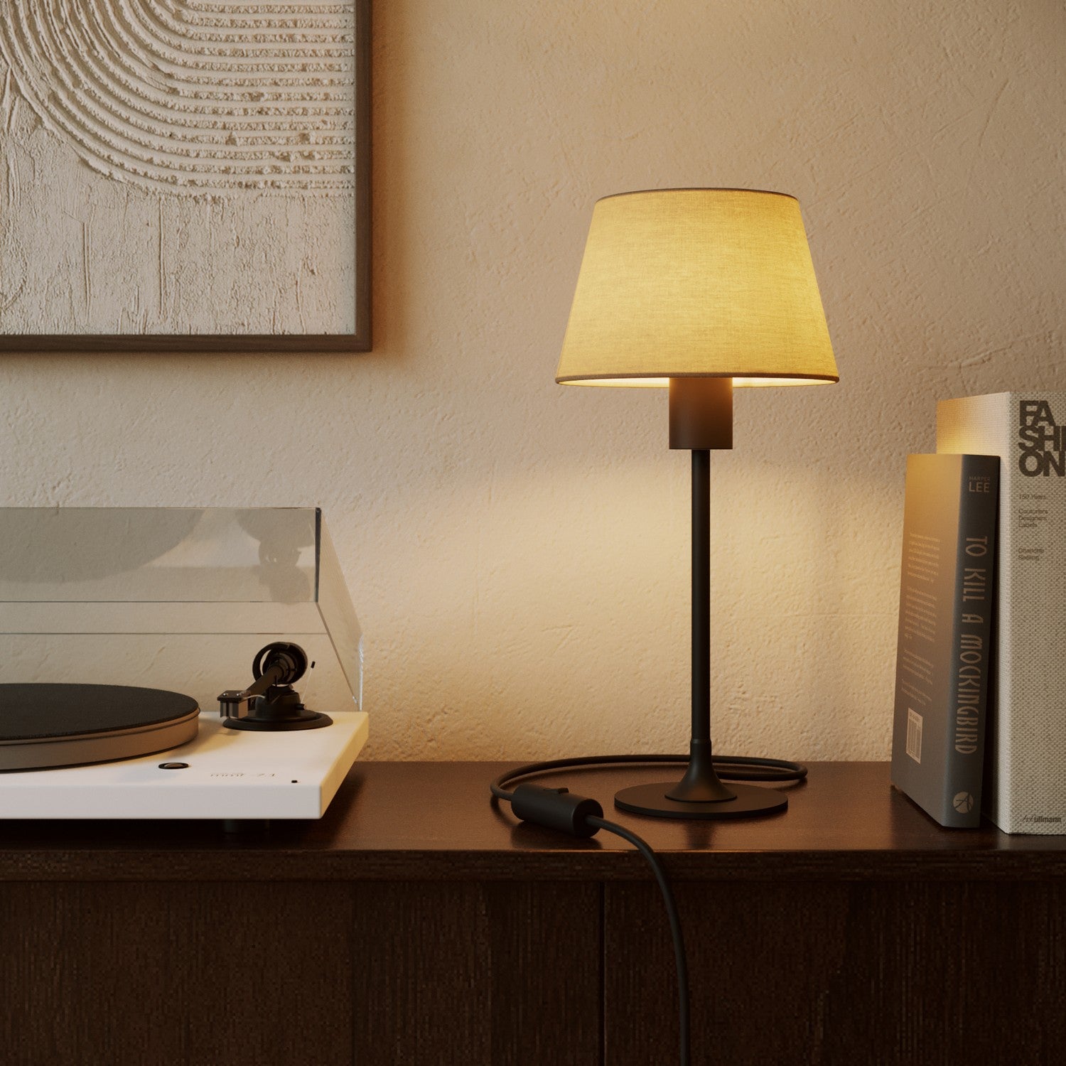 Paralume Impero S con attacco E27 per lampada da tavolo o applique - Made in Italy - Arenal Tortora