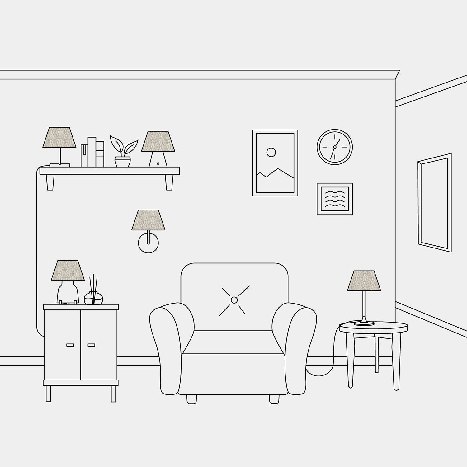 Paralume Impero S con attacco E27 per lampada da tavolo o applique - Made in Italy - Lana Beige