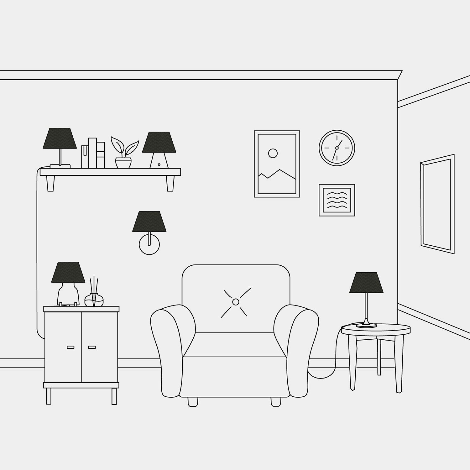 Paralume Impero con attacco E27 per lampada da tavolo o applique - Made in Italy - Cinette nero