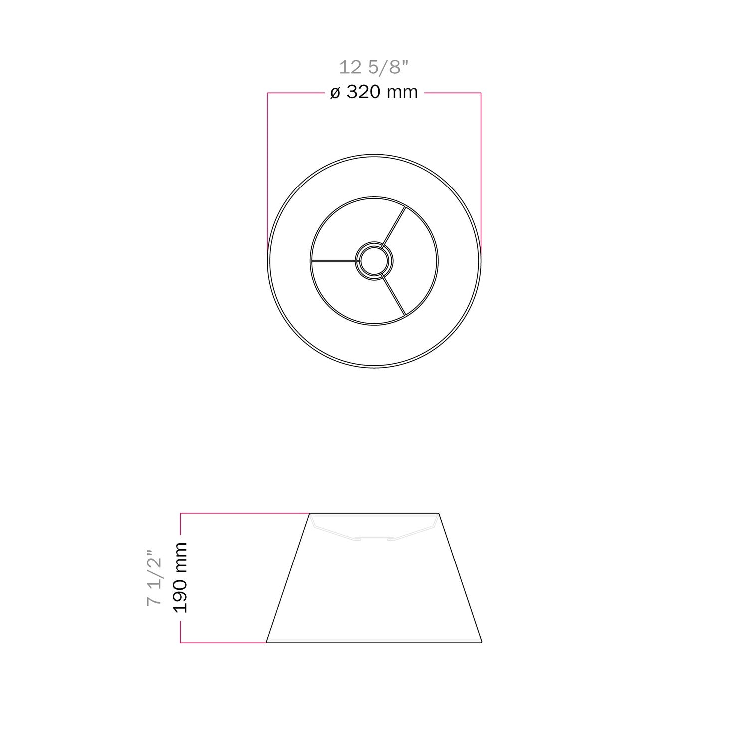 Paralume Impero M per sospensione con attacco E27 - Made in Italy - Lana Blu