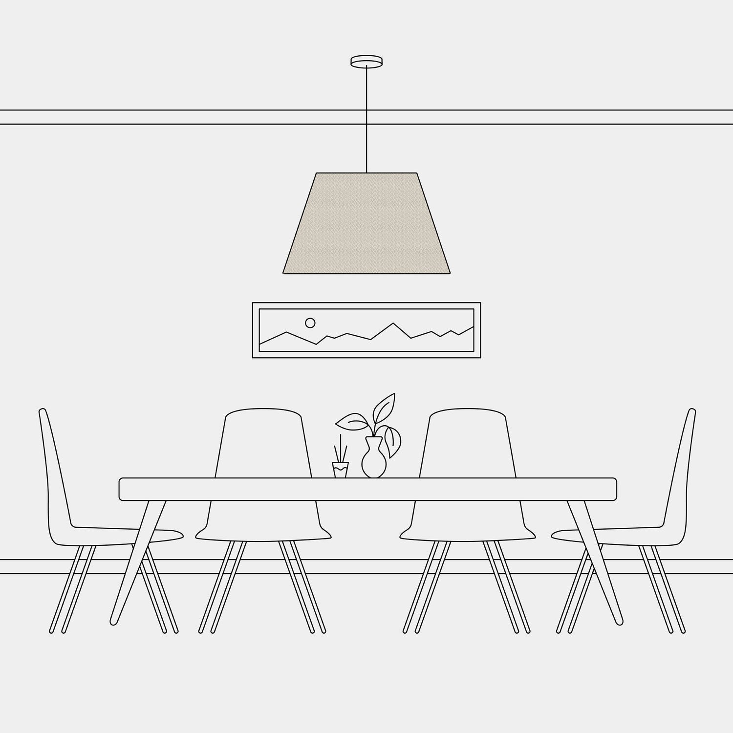 Paralume Impero L per sospensione con attacco E27 - Made in Italy - Lana Beige