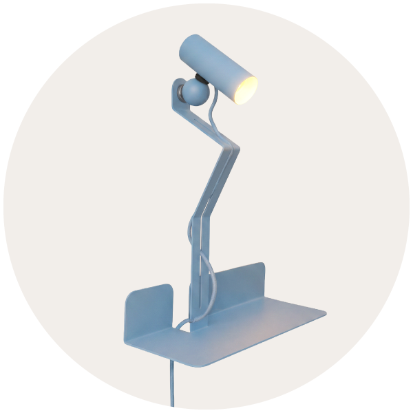 Lampen met plankje