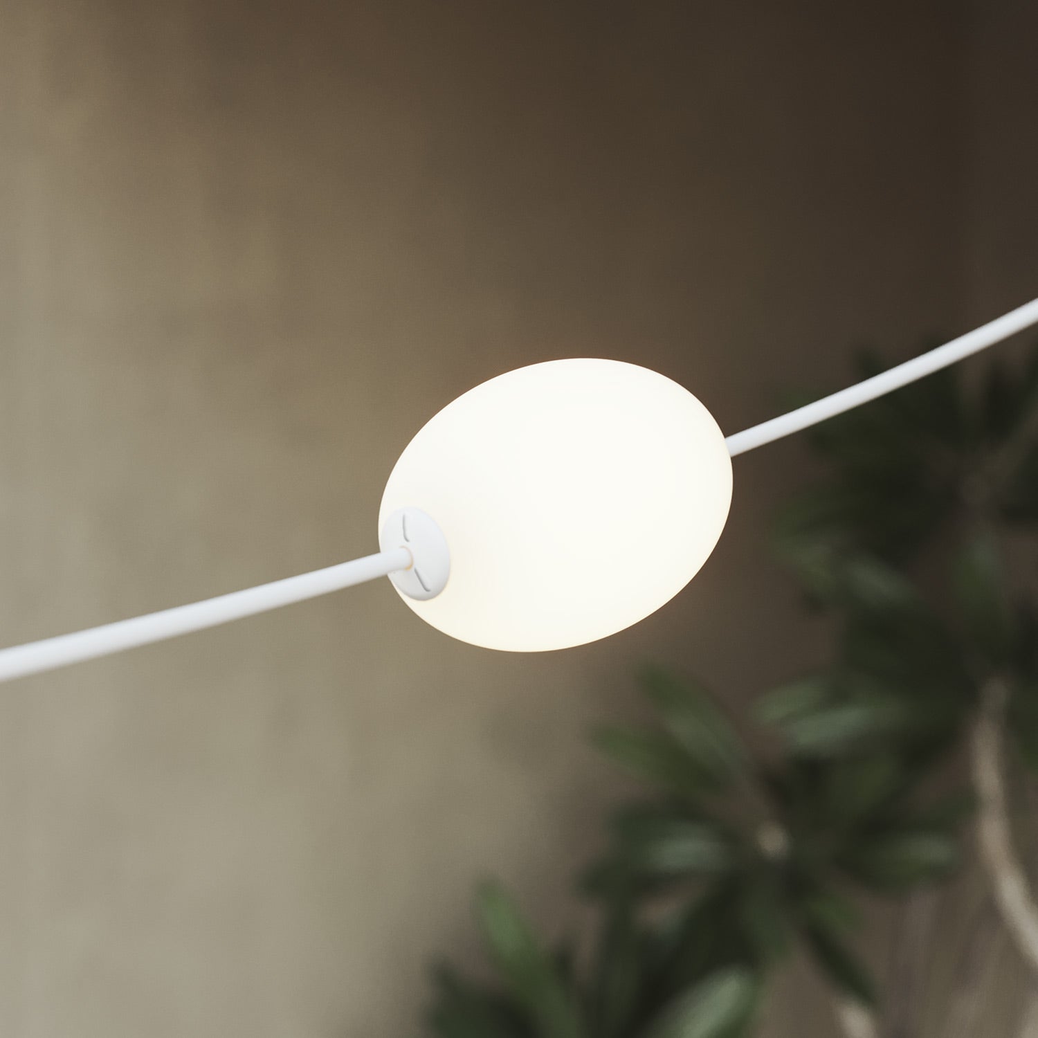 Lichtslinger met 3 lichtpunten voor buiten IP67 Zandwit - Marina3