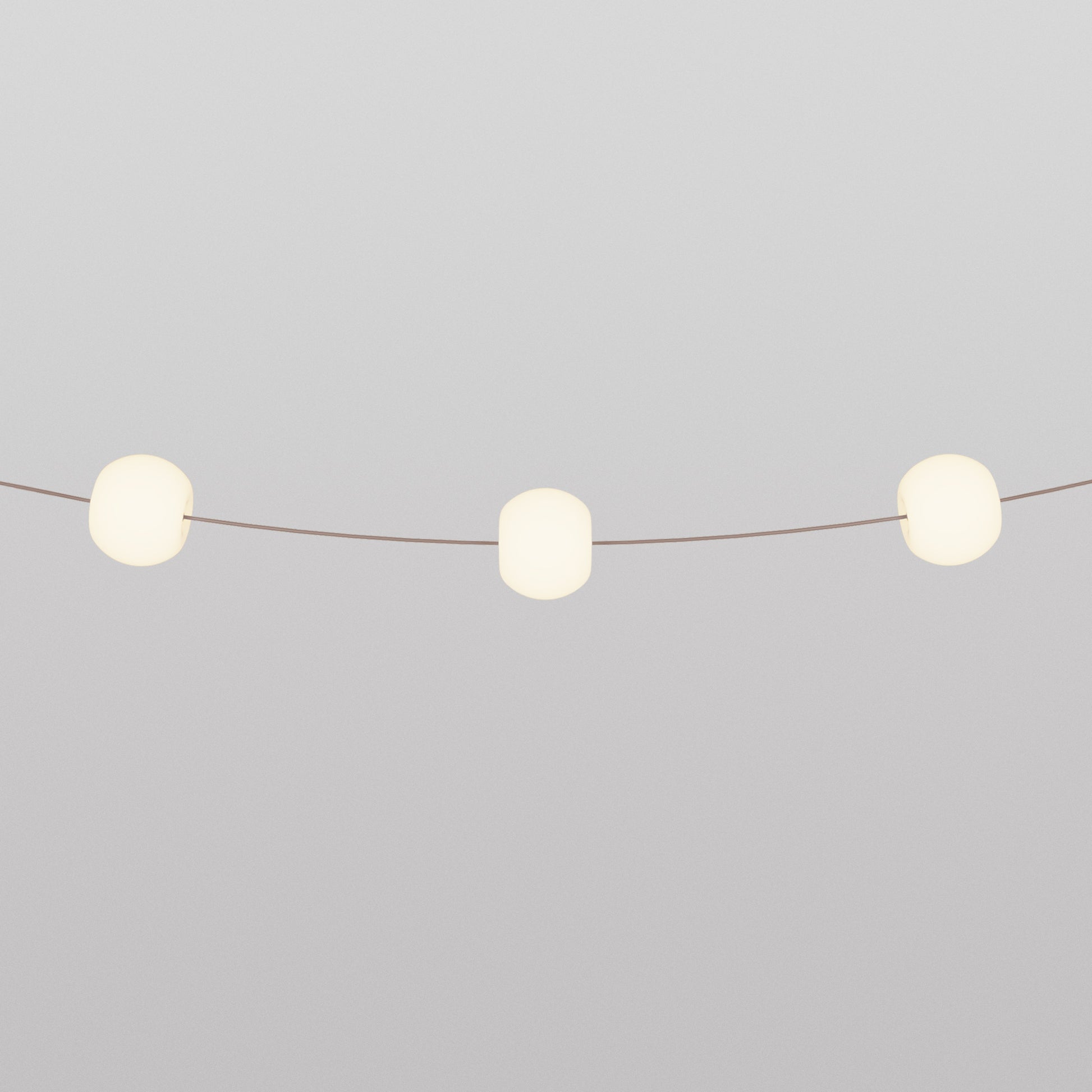 Catena luminosa 3 punti luce da esterno IP67 Desert Brown - Marina3 Cherry 70 cm