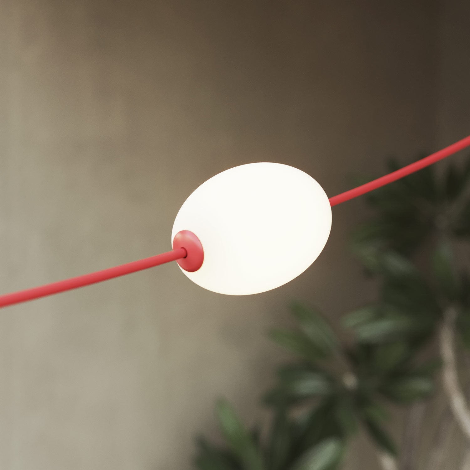 Netvormige lichtslinger met 7 lichtpunten voor buiten IP67 Zeesterrood - Marina GRID
