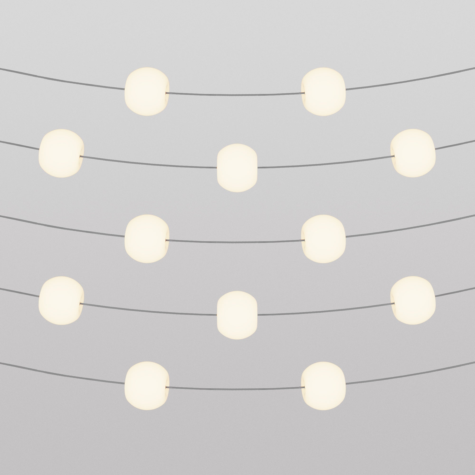 Catena luminosa 12 punti luce da esterno IP67 Grigio - Marina12 Cherry