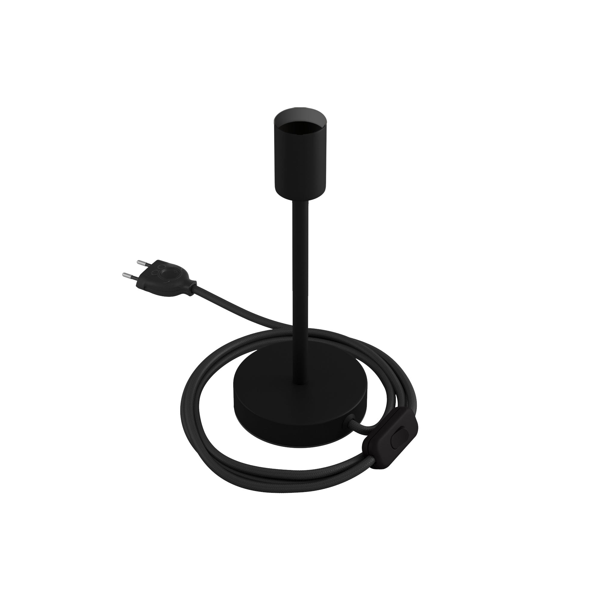 Alzaluce - Lampada da tavolo in metallo - Nero opaco 20 cm